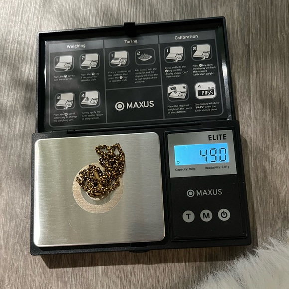 Antique RG Gold Faceted Rolo Link Chain Necklace- 18” - Picture 7 of 12